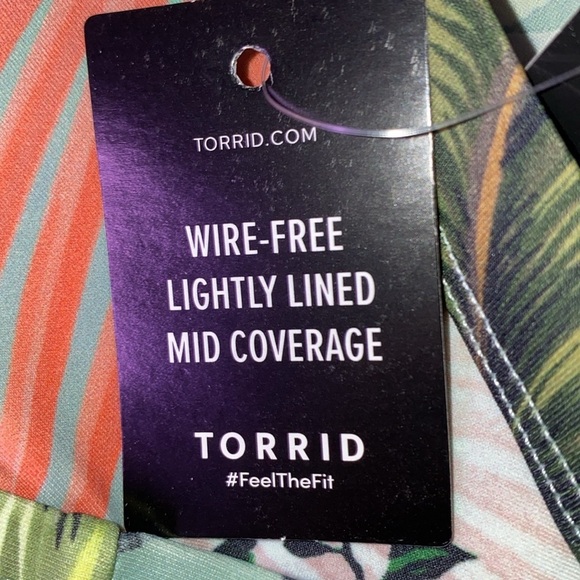 TORRID one piece swimwear swim dress skater safari print lace trim NEW size 4X - Picture 9 of 13